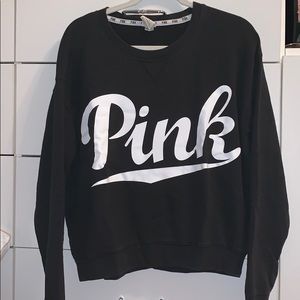Black crew neck - Pink